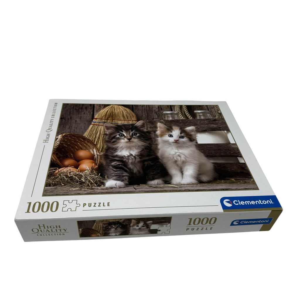 Clementoni 1000 Pcs Puzzle High Quality Collection Kittens Cats Italy UNCOUNTED